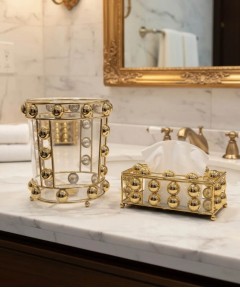 ZEYVE BEAD TRASH CAN 29x25cm + Z-SHAPED NAPKIN 25x13cm